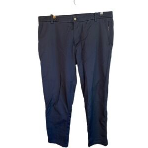 Lululemon Mens Size 36 Navy Blue Commission Pants Zip Pocket Stretch Casual